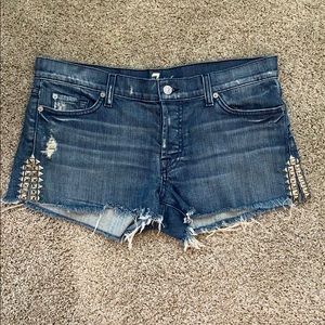 7 for All Mankind Distressed Denim Shorts